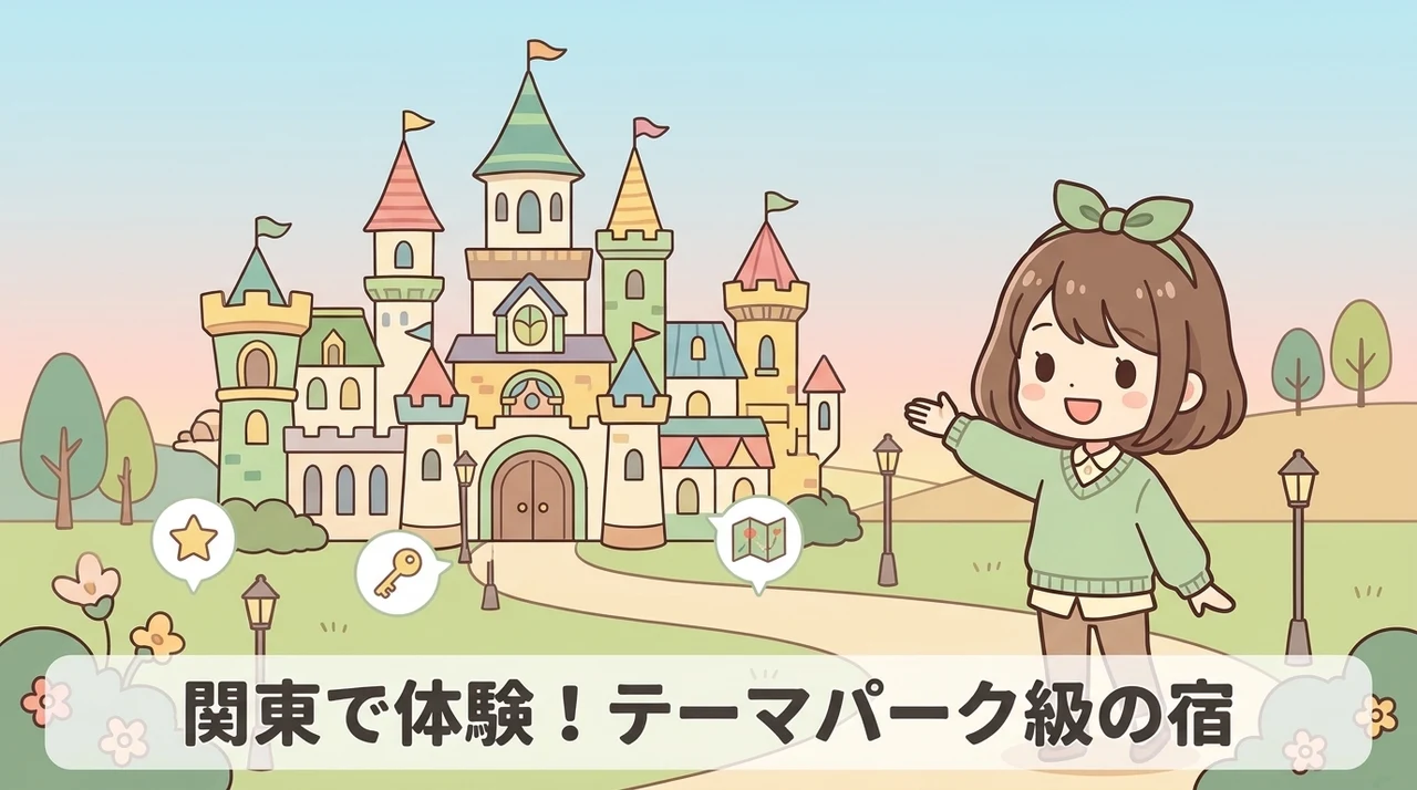 テーマパークのようなホテルを関東で選ぶ魅力のイメージ画像(移動の負担を軽減できる・宿泊者限定特典が豊富・親の体力を温存できる)